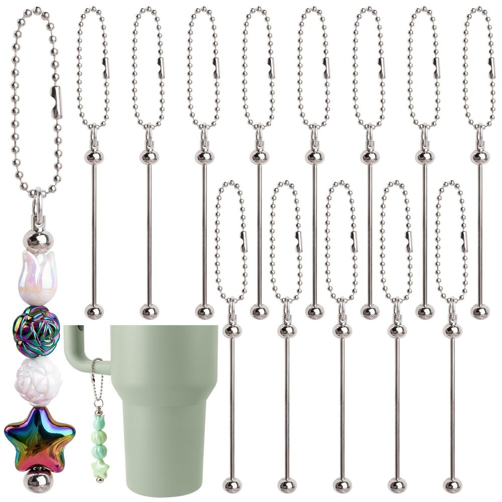 2869 20 Pack Beadable Cup Charms Metal Beaded Cups Accessories for Tumblers